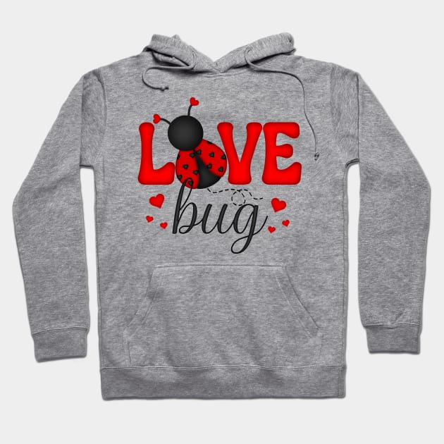 Love Bug Valentine's Day Design Hoodie by Aunty Annie